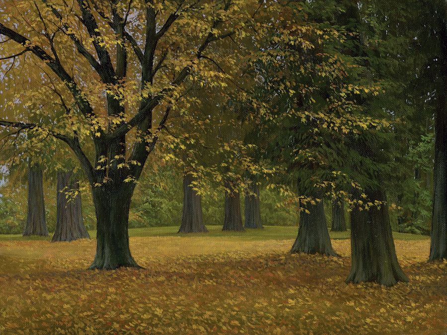Autumn Stroll - Original Oil Painting by Ivan Blagorenko