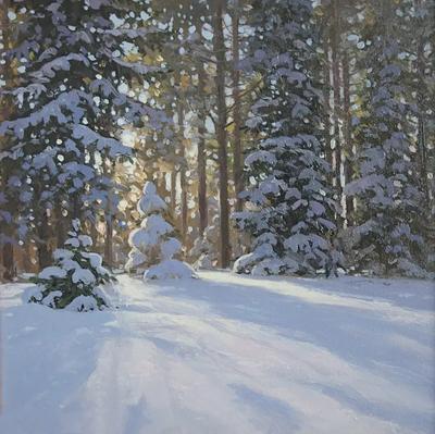 Chasing Winter's Sun - Original Oil Painting by Ivan Blagorenko