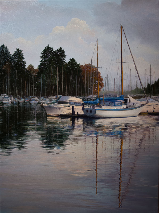 Docked - Original Oil Painting by Ivan Blagorenko