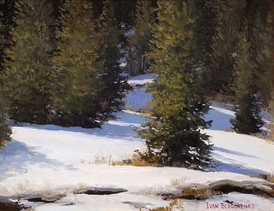 Evergreens - Original Oil Painting by Ivan Blagorenko