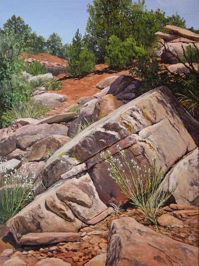 Noon in Kolob Canyon - Original Oil Painting by Ivan Blagorenko