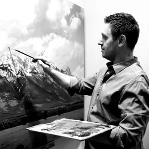 Portrait of Ivan Blagorenko in his studio